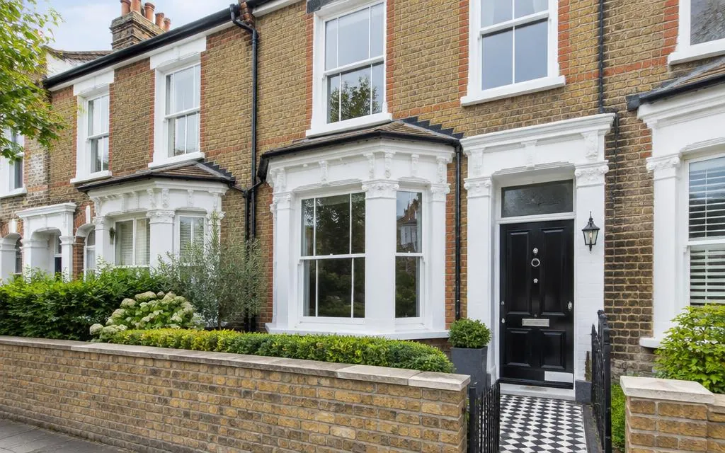 Smartly improved exterior of a London Victorian terraced house